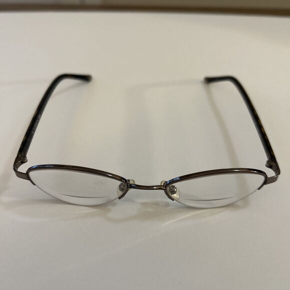 Liz Claiborne Gold Half-Rim Metal Crystal Eyeglass FRAMES - L327 0JM3 47-16-130 - Picture 3 of 16